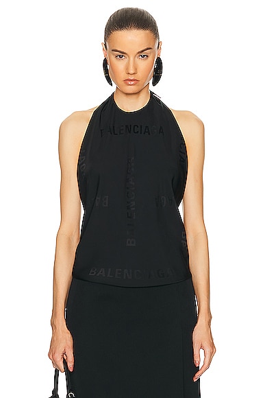 Balenciaga Knotted Top in Black