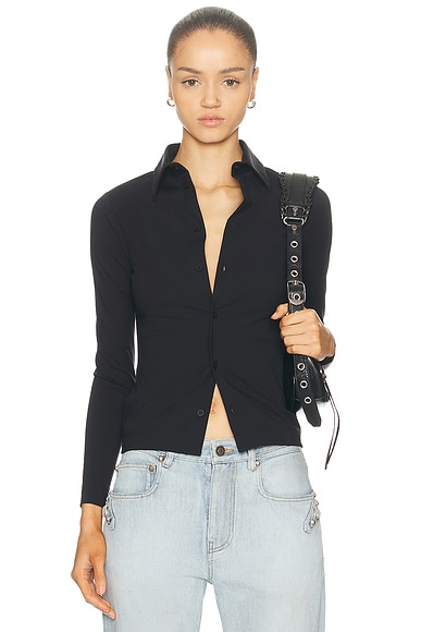 Balenciaga Stretch Shirt in Black