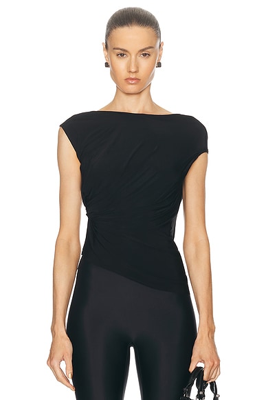 Balenciaga Twisted Top in Black | FWRD