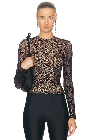 Lace Crewneck Top