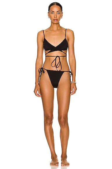 Balenciaga Wrap Bikini Set in Black