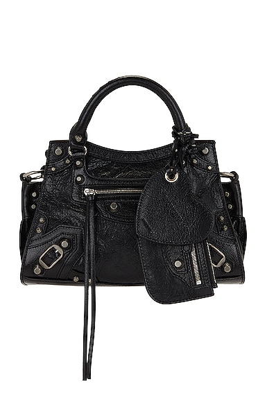 Shop Balenciaga Xs Neo Cagole Bag In Black