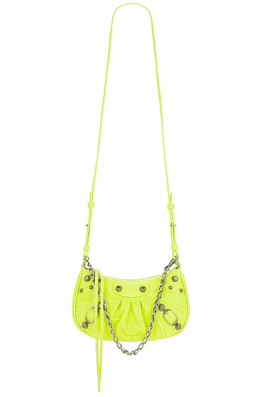 Balenciaga Mini Le Cagole Chain Bag In Fluo Yellow