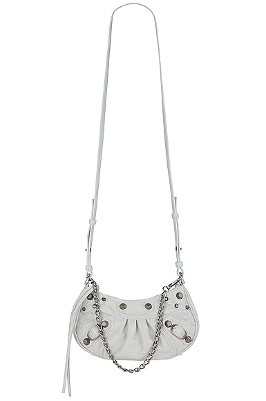 Balenciaga Mini Le Cagole Chain Bag in White