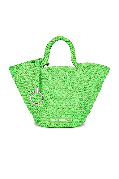 Balenciaga Small Ibiza Basket Bag in Green