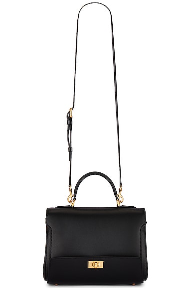 Balenciaga Small Money Top Handle Bag in Black | FWRD