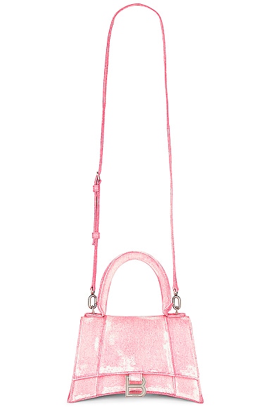 Luxury handbag - Hourglass Balenciaga handbag in smooth light pink leather