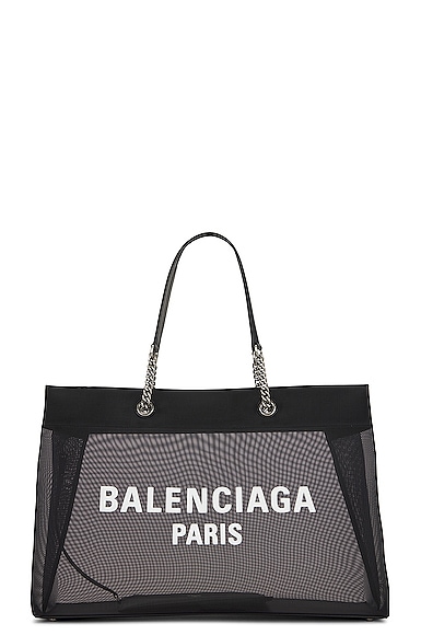 Balenciaga Large Duty Free Tote Bag in Black & White