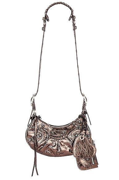 Balenciaga Xs Le Cagole Shoulder Bag In Dark Bronze