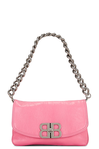 Balenciaga Small Bb Soft Flap Bag In Sweet Pink in Sweet Pink | FWRD
