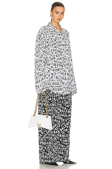 Shop Balenciaga Small Crush Chain Bag In Optic White