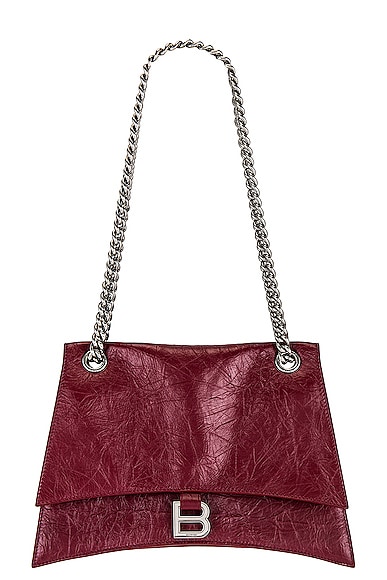 Balenciaga Crush Medium Chain Bag In Brick_red