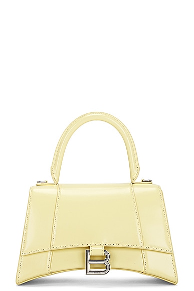 Balenciaga Hourglass Top Handle Small Bag in Butter Yellow