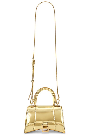 Balenciaga Hourglass Top Handle XS Bag in Gold
