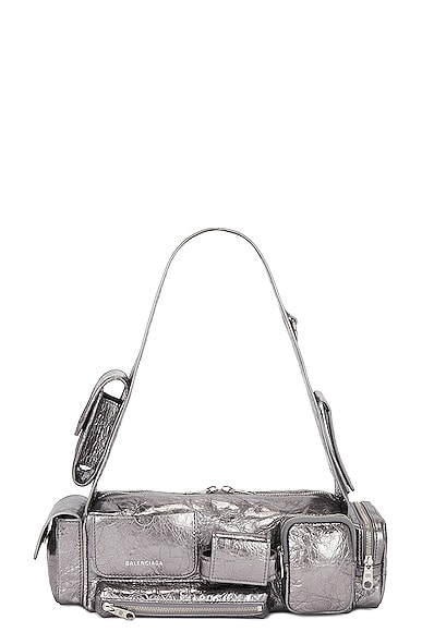 Balenciaga Superbusy Sling B XS Bag in Silver