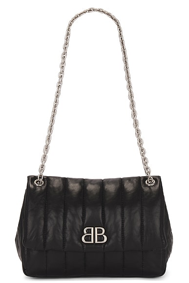 Shop Balenciaga Monaco Mini Bag In Black