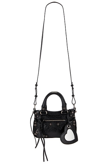 Shop Balenciaga Neo Cagole Mini Tote Bag In Black