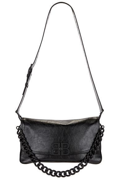 Balenciaga BB Soft Flap Medium Bag in Black