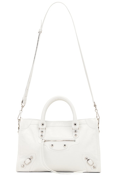 Balenciaga Le City Small Bag in Optic White