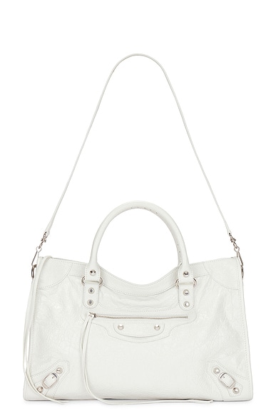 Balenciaga Le City Medium Bag in Optic White