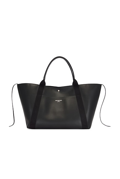 Balenciaga Navy Revamp Large Tote Bag in Black