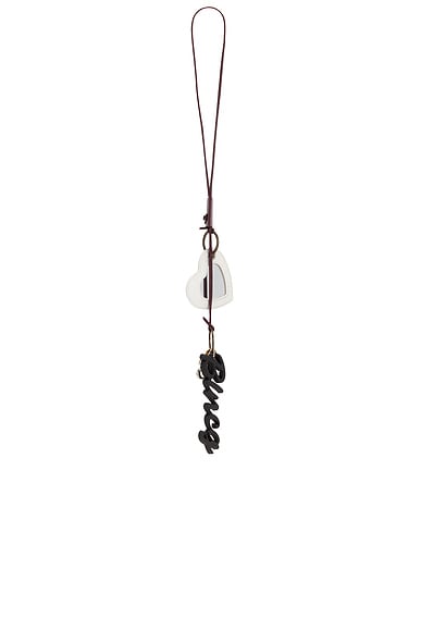 Balenciaga Le City Charm Heart in Dark Burgundy & Optic White