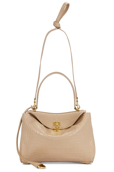 Rodeo Embossed Croc Small Top Handle Bag