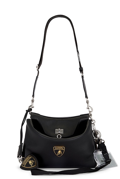Balenciaga X Lamborghini Rodeo Mess Small Bag in Black