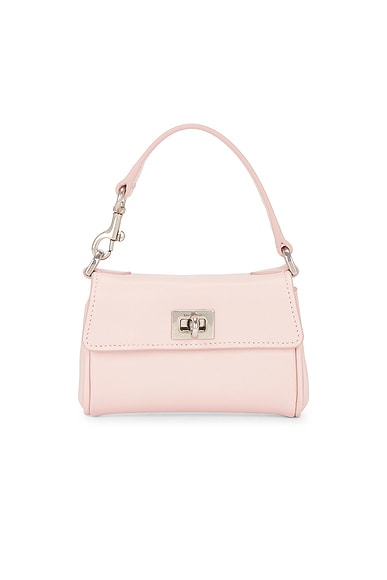 Balenciaga Rodeo Micro Chain Bag in Suede Pink