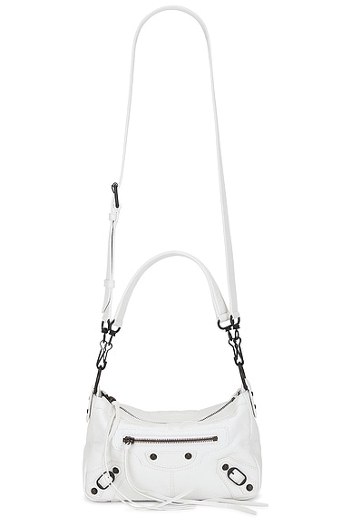 Balenciaga Le City Mini Moto Bag in Optic White