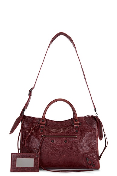 Balenciaga Le City Medium Bag in Berry Red