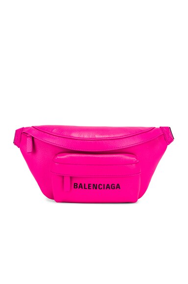 Click to view more detailed imagery on our partner's website Balenciaga Xs Everyday Belt Bag In Fuchsia,black In Acid Fuchsia & Black