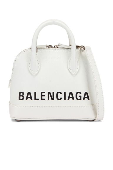 Balenciaga Ville Top Shoulder Bag In White & Black | ModeSens