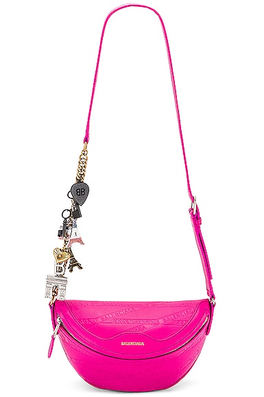 Balenciaga Xxs Souvenir Charm Bag In Pink In Acid Fuchsia
