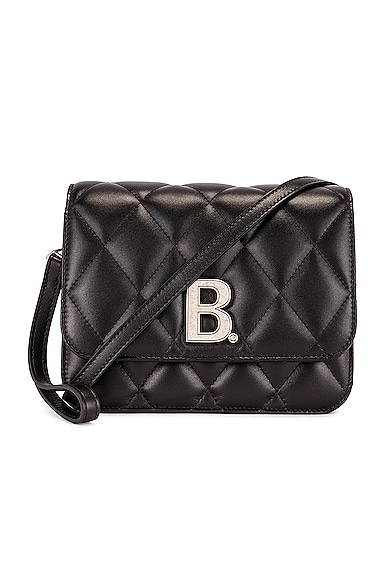 BALENCIAGA SMALL QUILTED LEATHER B BAG,BALF-WY325