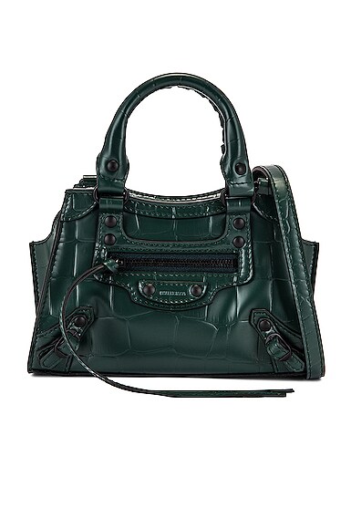 Balenciaga - Authenticated Neo Classic Handbag - Leather Green Plain for Women, Never Worn