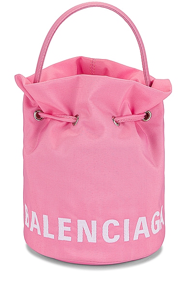 Balenciaga 2021 Wheel Xs Drawstring Bucket Bag
