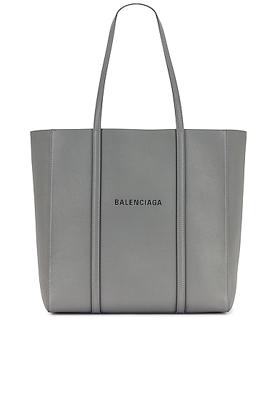 Balenciaga Small Everyday Leather Tote In  Grey & Black