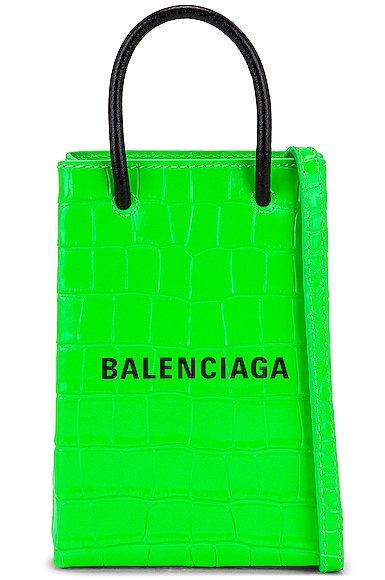 balenciaga shopping phone holder bag