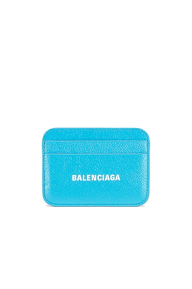 Balenciaga Cash Card Holder In Azur & White