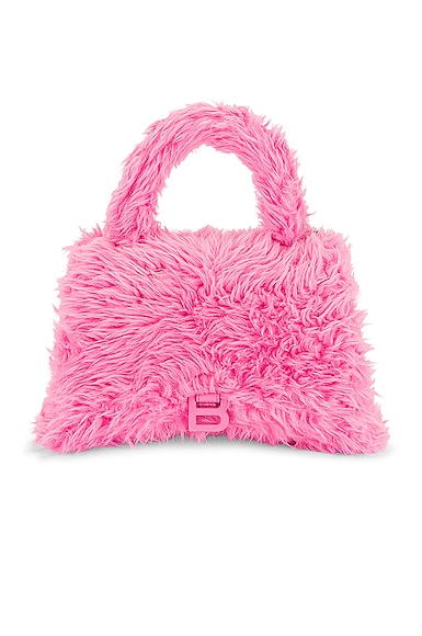 Balenciaga Fluffy Hourglass Top Handle Bag in Rose | FWRD