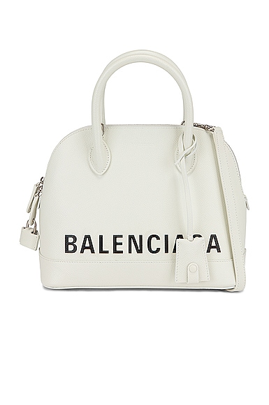 Balenciaga Ville Small Logo Calfskin Top-Handle Bag