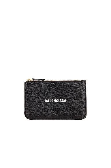Balenciaga Cash Long Coin and Card Holder in Black