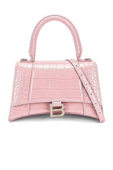 Balenciaga Small Hourglass Top Handle Bag In Powder Pink | ModeSens