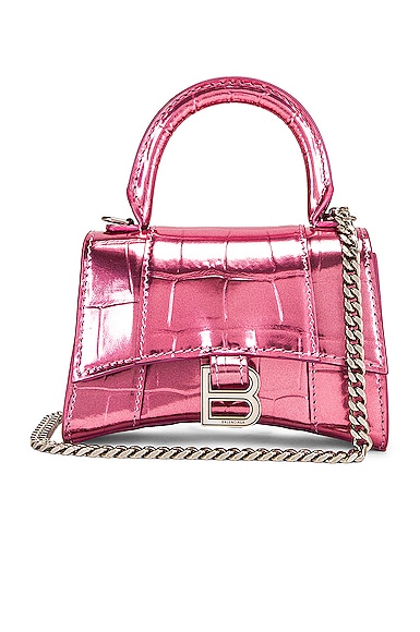 Hourglass Mini Wallet On Chain in Pink  Balenciaga  Mytheresa