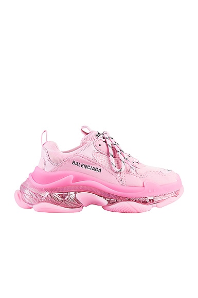 Balenciaga Triple S Clear Sole Sneakers in Pink | FWRD