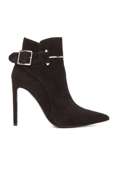 Suede Buckle Booties
