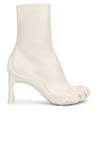 Balenciaga Heeled Toe Boots in White