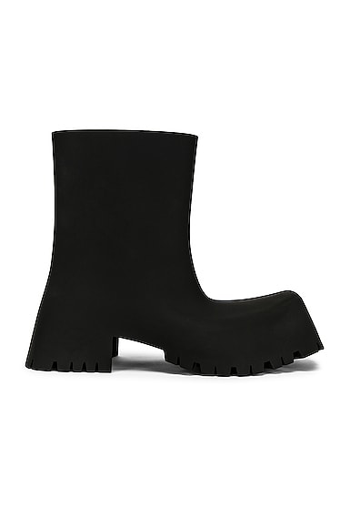 Balenciaga Trooped Rubber Boots in Black