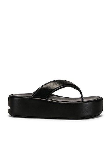 Balenciaga Rise Thong Sandals in Black
